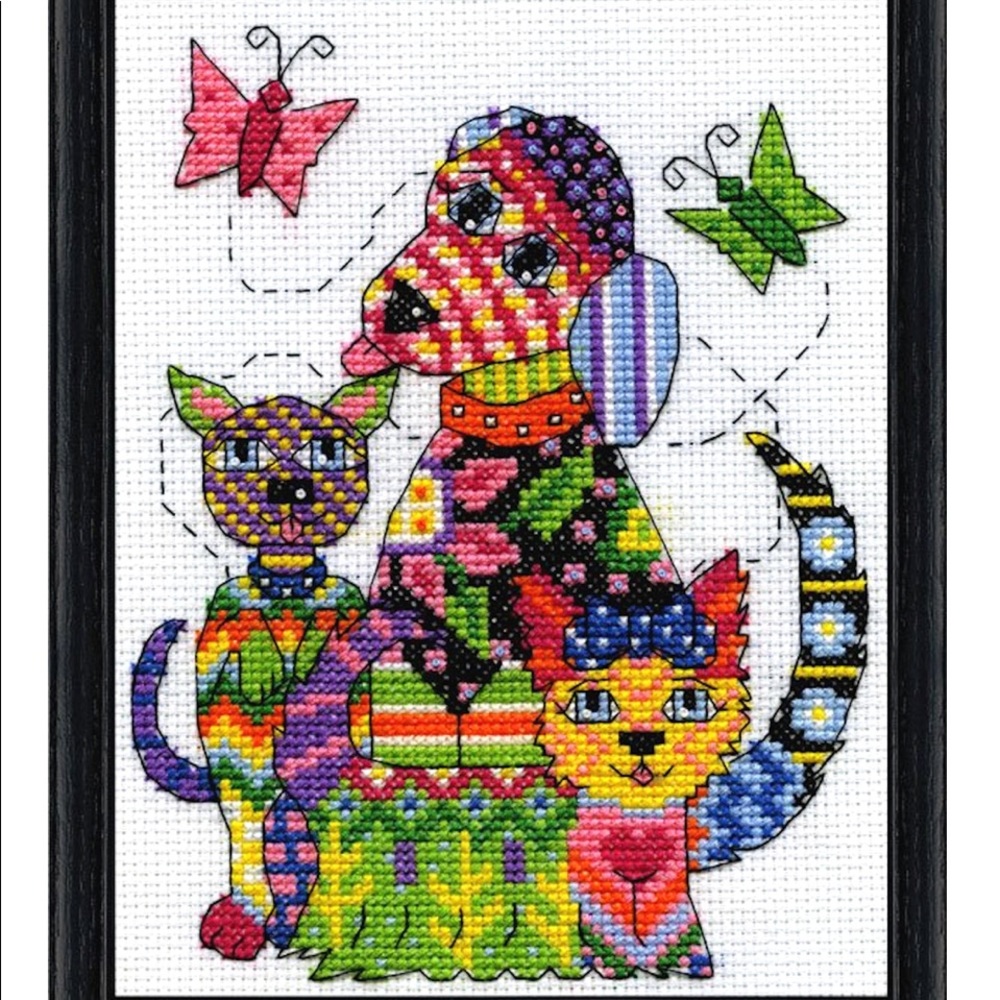 Cross Stitch kit - Patchwork Dogs - Picture 3 of 4